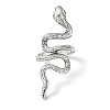 Snake Alloy Wrap Open Cuff Rings RJEW-K275-90AS-2