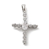 Brass Micro Pave Clear Cubic Zirconia Pendants KK-L228-01P-02-1