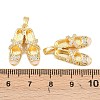 Brass Micro Pave Cubic Zirconia Pendants KK-C248-07G-01-3