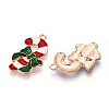 Christmas Theme Alloy Enamel Pendants ENAM-N056-403C-2