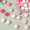 Rubberized Style Imitated Silicone Acrylic Beads MACR-PA0001-06A-01-7