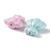 UV Plating Rainbow Iridescent Acrylic Beads X-OACR-A029-06-2