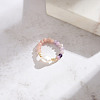 Natural Pink Opal & Lilac Jade Beaded Finger Rings RJEW-G331-01G-5