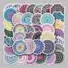 Mandala Theme Waterproof PVC Plastic Sticker Labels STIC-PW0006-01-1