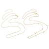 2Pcs Alloy Snake Chain Chain Belts Sets AJEW-CJC0015-005-1