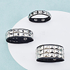 3Pcs 3 Styles PU Wrap Cord Bracelets Set BJEW-LP0001-06-1