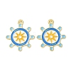 Ocean Alloy Enamel Pendants ENAM-B041-01L-1