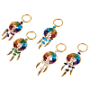 5Pcs 5 Style Gemstone Keychain KEYC-TA0001-18-2