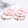 Christmas Alloy Enamel Pendant Link Bracelets FS-WG9F6E2-01-4