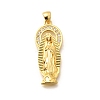 Religion Themed Rack Plating Brass Micro Pave Cubic Zirconia Pendants KK-L226-007G-24-1