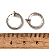 Tarnish Resistant 304 Stainless Steel Retractable Clip-on Hoop Earrings STAS-I097-078P-3