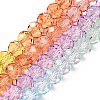 Transparent Painted Glass Beads Strands X1-DGLA-A034-T6mm-A12-2