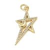 Rack Plating Brass Micro Pave Cubic Zirconia Pendants KK-K392-40G-1