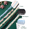 Cheriswelry 25 Yards 5 Colors Double Tiers Pleated Chiffon Polyester Ribbons ORIB-CW0001-01-14