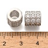 Rack Plating Brass Micro Pave Claer Cubic Zirconia European Beads KK-H508-16P-2