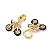 Brass Enamel Motorcycle European Dangle Charms KK-T001-03G-2