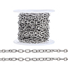 304 Stainless Steel Textured Cable Chains CHS-WH0020-004P-1