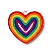 Rainbow Color Printed Acrylic Pendants OACR-B006-01F-1
