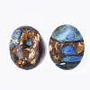 Assembled Synthetic Imperial Jasper and Bronzite  Cabochons G-S329-080C-2