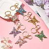Butterfly Alloy Rhinestone Keychain KEYC-YW00114-01-4
