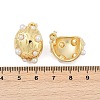 Oval Brass Stud Earrings KK-U058-65G-5