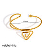 304 Stainless Steel Spiral Geometric Upper Arm Cuff Bangles for Women WG66983-03-1