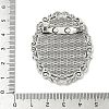 Vintage Tibetan Alloy Brooch Cabochon Bezel Settings X-PALLOY-O037-08AS-3