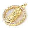 Brass Micro Pave Cubic Zirconia Pendants KK-K298-29C-G-2