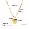 Stainless Steel Vintage French Heart Pendant Paperclip Chain Necklaces TI9368-1-4