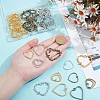 48Pcs 12 Styles Zinc Alloy Open Back Bezel Pendants FIND-PH0025-13-3