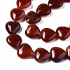 Natural Red Agate Beads Strands G-S364-097-3