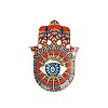 Hamsa Hand/Hand of Miriam with Evil Eye Ceramic Jewelry Plate WG72491-02-1