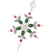 Christmas Glass Snowflake Pendant Decoration HJEW-TA00230-4
