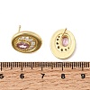 Brass Micro Pave Cubic Zirconia Stud Earrings EJEW-G471-13G-7