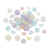 45pcs 3 styles Transparent Crackle Acrylic Beads TACR-PH0001-76-7