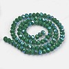 Electroplate Opaque Solid Color Glass Beads Strands EGLA-A044-P6mm-L09-2