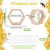 10Pcs Hexagon Wooden Dessert Cupcake Organizer Holder ODIS-GA0001-49-2