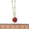 Natural Carnelian(Dyed & Heated) Round Pendant Necklaces NJEW-U026-20G-5