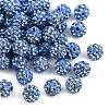 Polymer Clay Rhinestone Beads RB-H284-6MM-Half-2-1