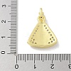 Brass Micro Pave Clear Cubic Zirconia Pendants KK-M300-12G-02-3