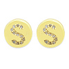 Brass Micro Pave Clear Cubic Zirconia Beads KK-T030-LA843-SX3-1