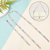 WADORN 2Pcs 2 Style Transparent Jelly Style Acrylic Curb Chain Bag Straps DIY-WR0002-48-3