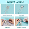 Glass Rhinestone Tassel Cabochons FIND-WH20008-30B-5