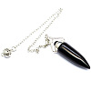 Natural Obsidian Bullet Dowsing Pendulum Big Pendants PW-WG2823D-05-1