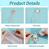 Glass Rhinestone Tassel Cabochons FIND-WH20008-30A-5