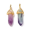 Natural Colorful Fluorite Pointed Pendants G-K329-68G-2