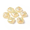 Rainbow Iridescent Plating Acrylic Beads LS-OACR-A010-06C-3