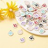 50Pcs 5 Colors Alloy Enamel Pendants ENAM-CJ0004-27-5