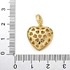 Heart Brass Micro Pave Cubic Zirconia Pendants KK-M319-09G-3