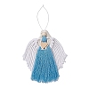 Handmade Macrame Cotton Angel Hanging Ornaments HJEW-JM02760-01-2